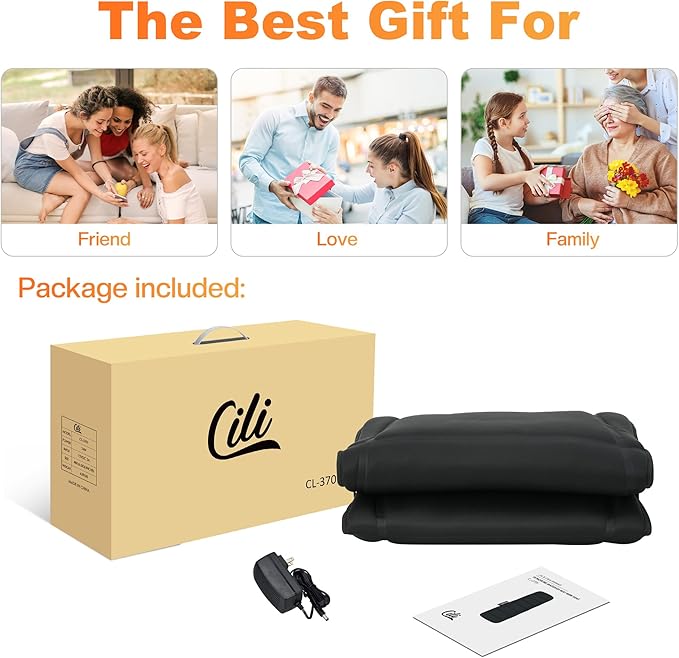 CILI Massage Mat Full BodyMassager Chair Pad10 Vibration Motors &amp 5 Massage ModesBack Massager for BedMassage Mattress Pad for BackHeating Pad with Auto Shut Off