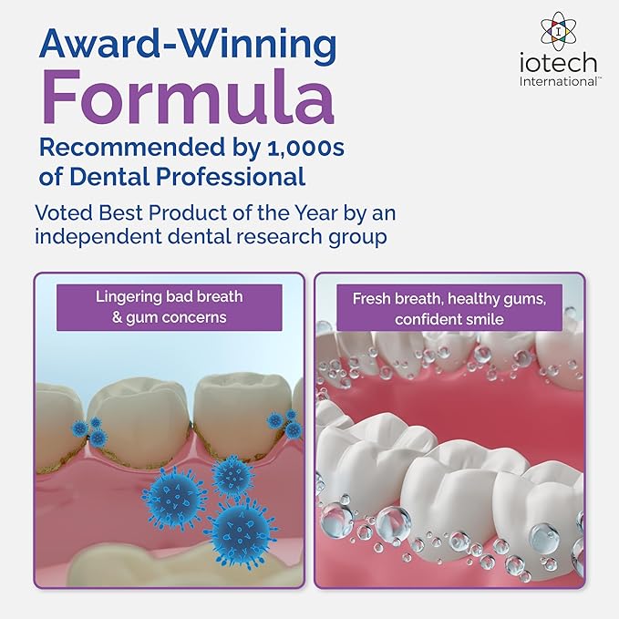ioRinse Concentrated Irrigant with Active Molecular Iodine Alcohol-Free Dental Irrigant for use with Waterpik Water Flossers and All Other Oral Irrigation Devices