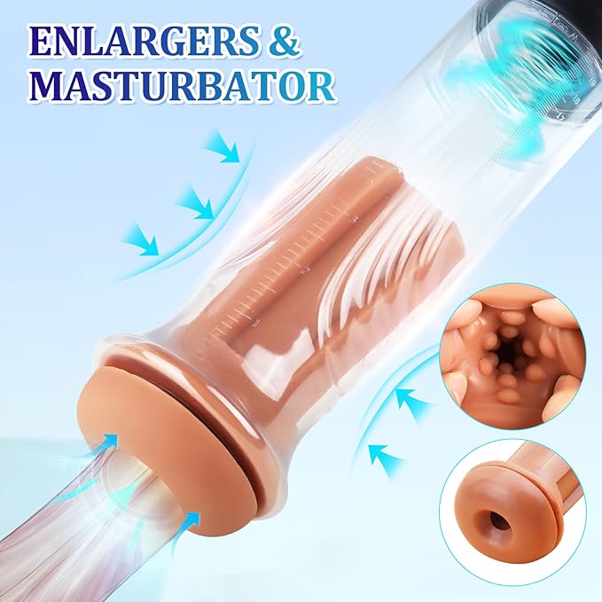 Penile Traction Device Condones 6X Suction &amp Pumping Training Device Bigger &amp Harder &amp Longer Y324* (Black)