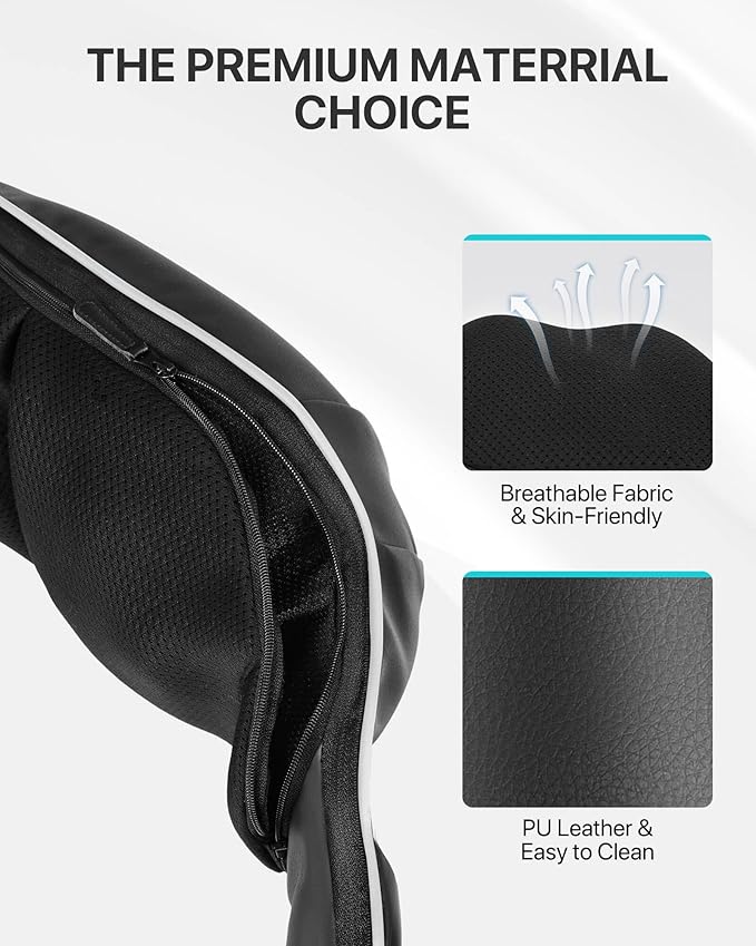 ALLJOY Neck Massager for Pain Relief Deep Tissue with Heat HSA 3D Kneading Shiatsu Neck and Back Massager for Shoulder Full Body Home Office Car Use FSA Birthday Gifts for Mom Men Dad Women
