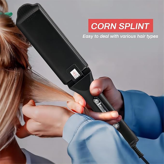 Corrugated Iron Hair Corrugation Anti-Scald Hair Crimper Irons Fluffy Wave Iron Width Plate Styling Tools 110-220 V