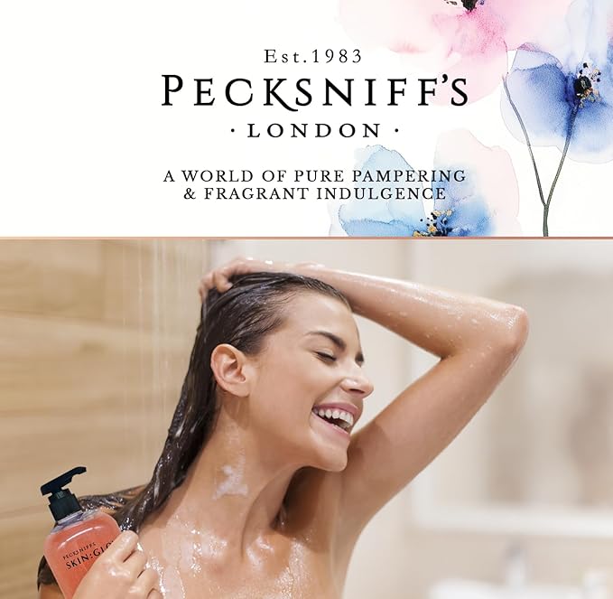 Pecksniff's Strawberry and Jojoba Brightener Exfoliating Shower Gel | 1000 ml / 33.80 Fl Oz