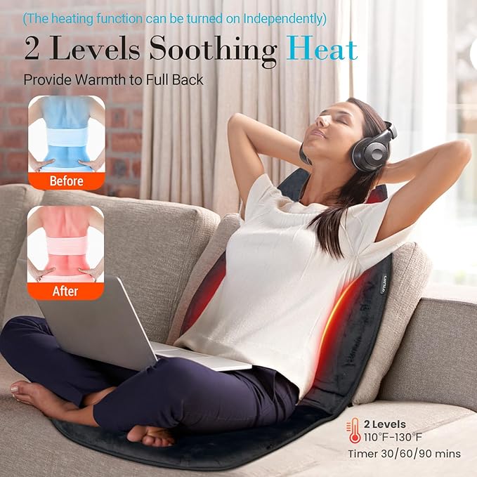 CuPiLo Shiatsu Foot Massager with Heat &amp Back Massager
