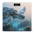 Blue Sea Turtle Weight Scale Cute Bathroom Scale for Body Highly Accurate Digital Weighing Machine for People Compact LCD Display Scales with Sturdy Toughened Glass Scales
