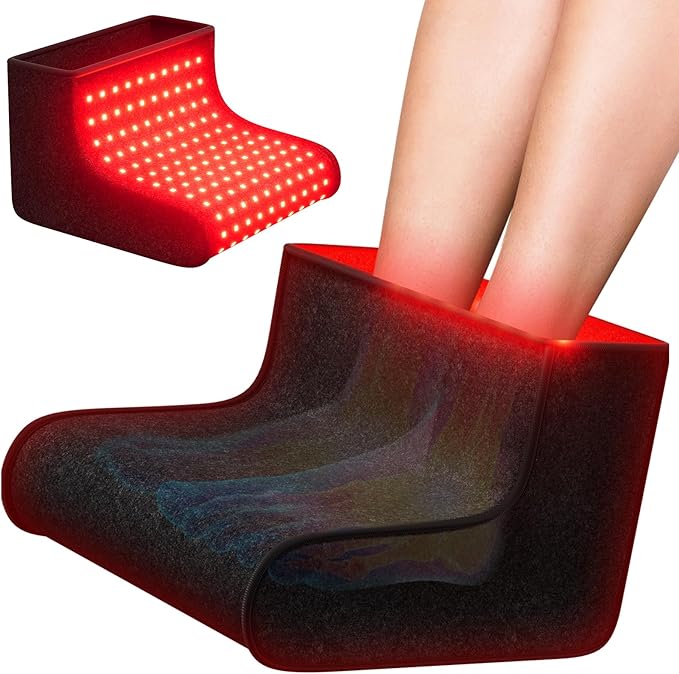 Red Light Therapy for Feet Dual Wavelength 320 Ledfor Achilles Tendonitis &amp Plantar Fasciitis Double Side Light Redlight Product for Feet &amp Ankle PainAdjustable Power and Time Controller
