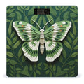 White Moth Scale for Body Weight Anti-Slip Tempered Glass Digital Bathroom Scales Clear LCD Display Weighing Scale Safe Rounded Corners Smart Scales