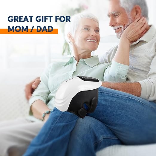 IeBilif Cordless Knee Massager with Large LED Screen Heated and Vibration Heated Knee Massager Gift for Birthday Gift for Husband Mom Dad