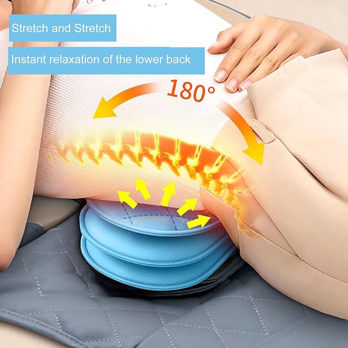 Full Body Massage Mat with 3D Body Stretching Lumbar Traction Back Heating 5 Modes 3 Intensities PU Leather - Relaxation &amp Pain Relief
