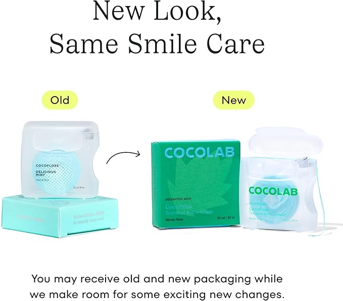 Cocofloss Expanding Woven Dental Floss by Cocolab Waxed Tooth Floss for Daily Oral Care Coconut Oil Infused Vegan for Adults and Kids Mint Scent 3 Pack