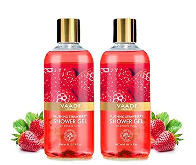 Vaadi Herbals Blushing Strawberry Shower Gel 300g (Pack of 2)