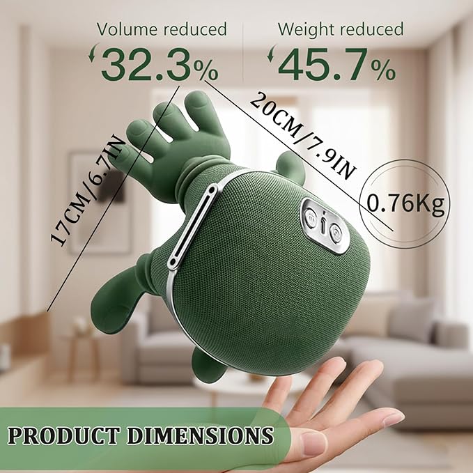 Bionic Heated Massager with 4D Kneading &amp Adjustable Heat Wireless Neck Shoulder Back Massager Portable Shiatsu Deep Tissue Massage Pillow for Men and Women
