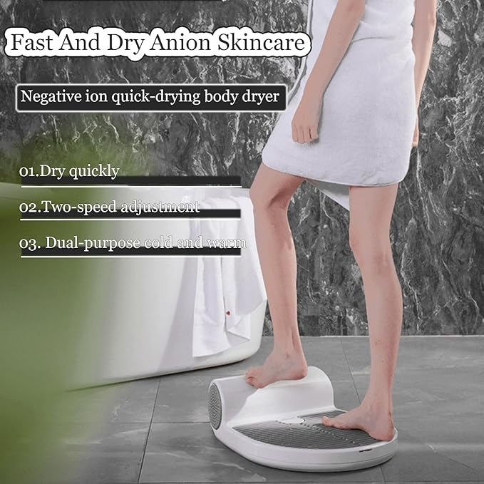 Body Dryer Negative Ion Full Body Dryer with 2 Gears Adjustment Foot Dryer Quick Air Drying Heating and Cooling Gravity Sensing for Home and Bathroom