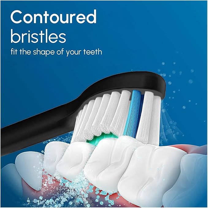 Replacement Toothbrush Heads Compatible with Philips Diamond Electric Brush Clean Refill for Hx6920 4100 2 Series(White-4 Pcs)