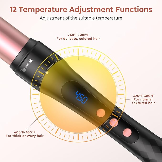 6 in 1 Curling IronCurling Wand Set and Thermal Brush Hair Tool