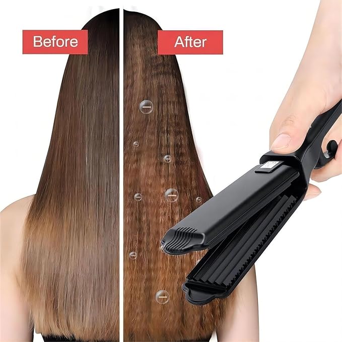 Corrugated Iron Hair Corrugation Anti-Scald Hair Crimper Irons Fluffy Wave Iron Width Plate Styling Tools 110-220 V