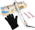 Curling Iron 2 in 1-Straightening &amp Curler 1 Inch Dual Voltage Travel Hair Straightener with Negative Ions Fast Heating (Gold)
