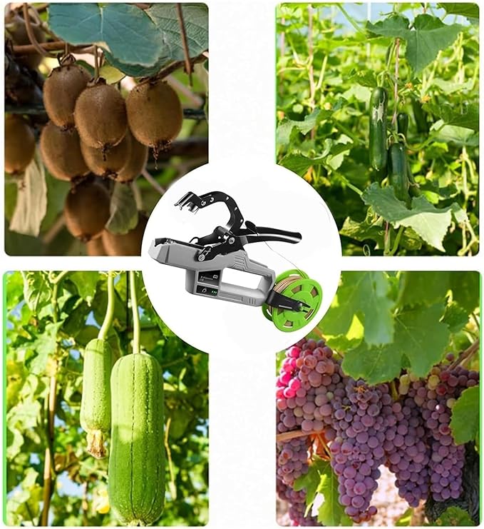 Electric Plant Tying Machine Semi-Automatic Plant Tie Machine Plant Tying Tool for Grapes Tomatoes VegetablesMax Bending Diameter 45mm