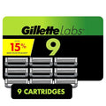 GilletteLabs Razor Blade Refills Ultimate Precision Trimmer 5 Bladed Refills Compatible with Exfoliating Bar and Heated Razors 9 Count