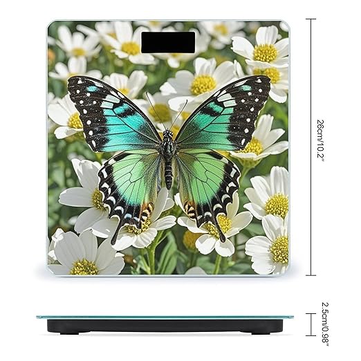 Music Butterfly Scale for Body Weight Highly Accurate Digital Bathroom Body Scale Digital Bathroom Scales for People Anti-Slip Large LCD Display Smart Scales