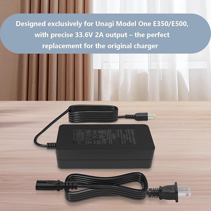 33.6V 2A 3-Prong/Pin XLR Power Charger for Unagi Model One E350 E500 Lithium Battery Charger