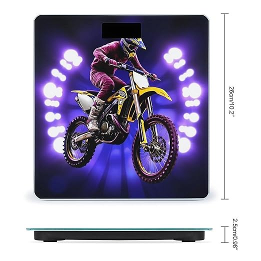 Energy Saving Scale Bathroom Weighing Scale Smart Scale for Body Weight Digital Cool Motorcycle Motocross Dirt Bike
