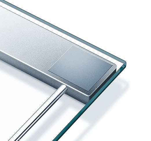 Sanitas SGS 06 Glass Bathroom Scales Bathroom Scales Up to 150 kg Capacity and Large Display Clear