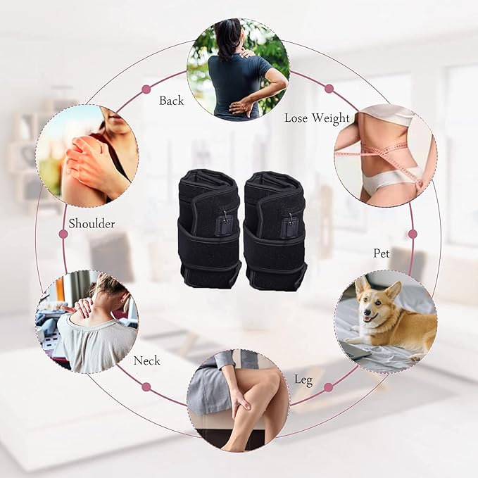 2Pcs Infrared Red Light Thera-py Arm Belt 660nm and 850nm Red Light Thera-py Arm Wrap with Timer &amp Brightness Setting Red Light Arm Pad for Arm Knee Shoulder Joints Muscle Pain Relief