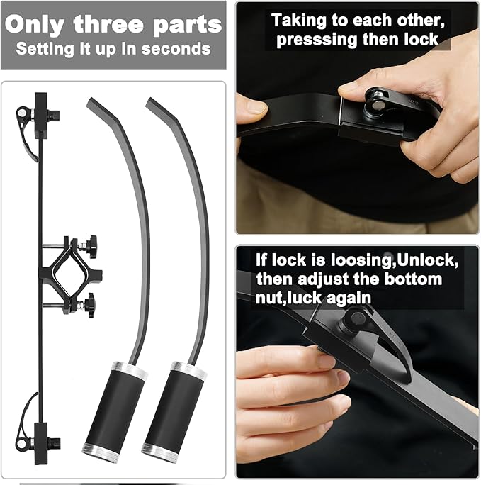 Massage Gun HolderDetachable Deep Stable for Portability Massage Gun Holder for Back Extension Handle Compatible with Most Massage Guns for Hard to Reach AreasMuscle Pain Relief
