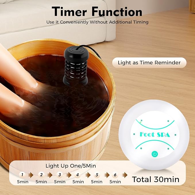 Portable Ionic Foot Bath Machine With 30min Timing 25W Ion Cleanse Chi Machine for Home Use Beauty Club Salon (Tub Not Included)