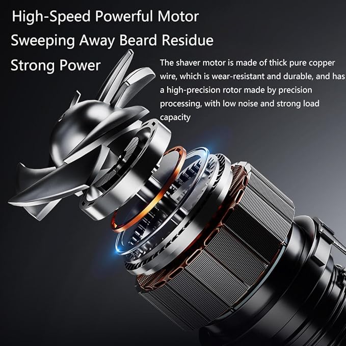 Electric Mini Shaver Pockets Razor Trimmer for Men Portable Wet and Dry Cordless Rechargeable Shaver Waterproof IPX7 Suitable for Travel Car Home Office Use (Silver)