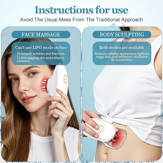4 in 1 Body Sculpting Machine Anti Cellulite Massage ToolLymphatic Drainage MassagerReduce Stretch Marks &amp Cellulite &amp Tightens Skinfor Back Belly Waist Arms Legs.