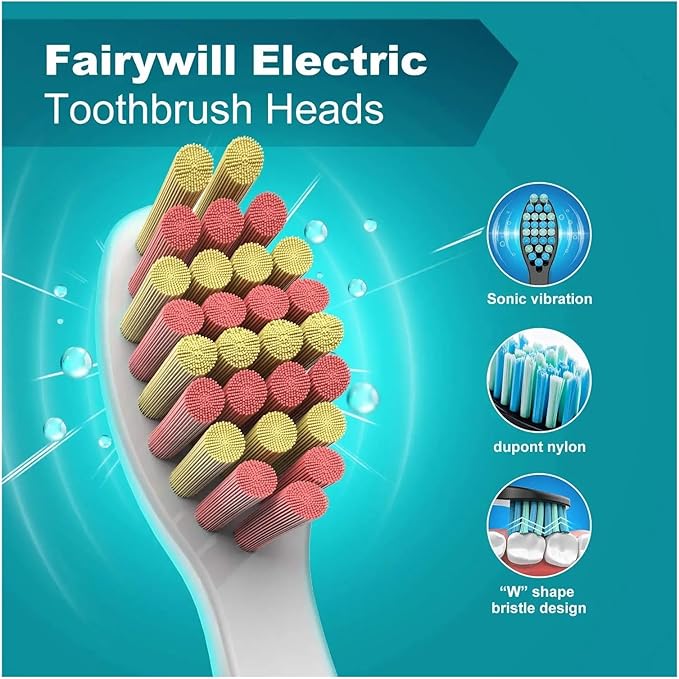 Compatible for Fairywill Interdental Brushs Heads Electric Toothbrush Replacement Sonic for FW-507 FW-508 FW-917 FW-959(FW-01 Soft)