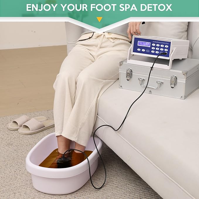 Ionic Detox Foot Bath Machine Foot Detox Machine Ionic Detox Foot SPA System with Wrist Strap Far Infrared Waistbelt and Array As Holiday Gift