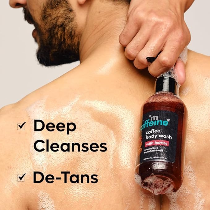 SENTA Body Wash with Berries | De-Tan &amp Deep Cleansing Shower Gel | Enriched with Vitamin C &amp in Energizing Fruity Berry Aroma | Suitable for All Skin Types | For Men &amp Women (200ml)