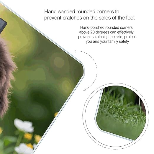 Cute Pet Newfoundland Dog Bathroom Scale Large LCD Backlight Display Digital Scale Rounded Corners Body Scales Automatic Power On/Off Bathroom Scales for Home Bedrooms