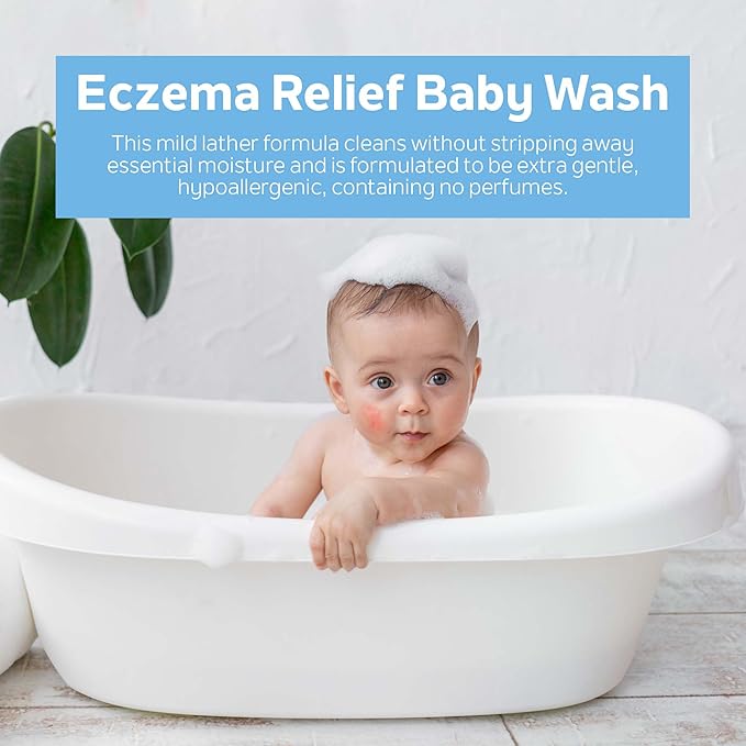 Dr. Jacobs Pure Castile Baby Wash - Effective Body Wash to Relieve Baby Eczema - Gentle Shampoo and Unscented Soap for Sensitive Skin and Hypoallergenic - 16 oz -2PK
