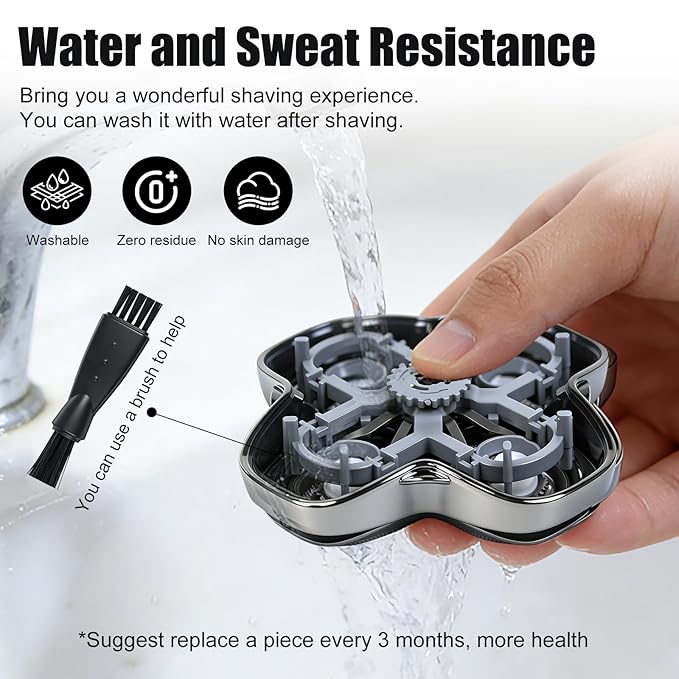 Pro 4 Shaver Replacement Heads Compatible with Skul Pitbulls Gold PRO Silver PRO Platinum PRO Butterfly Kiss PRO Head Shavers Floating 4 Heads for a Fast Close and Smooth Shave (3 Pcs)
