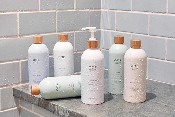 McEvoy Ranch Unscented Shower Gel &amp Bubble Bath (2-pack) by ODE Olive Oil Beauty Foaming Wash Organic Extra Virgin Olive Oil Hydrate While You Cleanse California Made