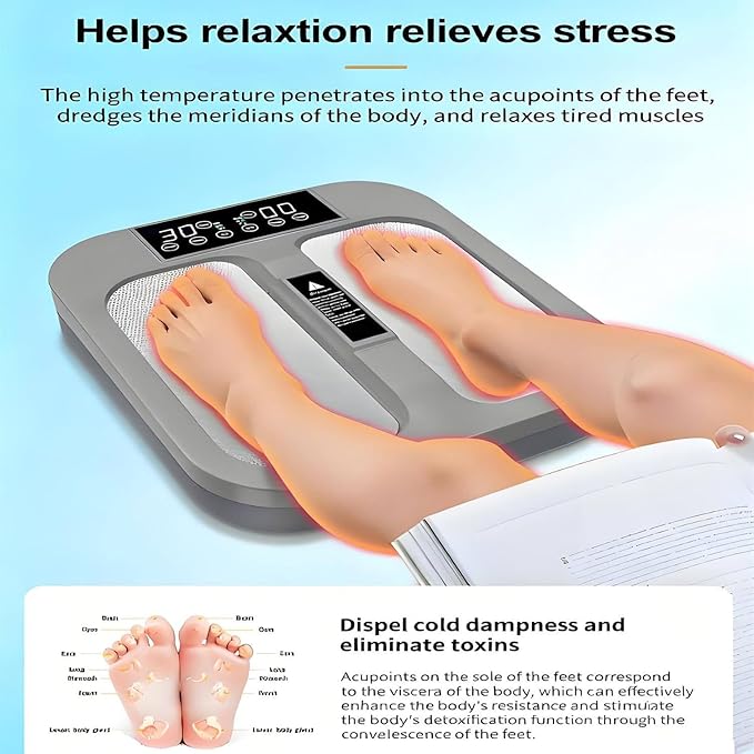 Terahertz Therapy Foot Massager P90 – 300W with Far Infrared Heat Remote Control for Pain Relief &amp Enhanced Circulation – Perfect Relaxation Gift for Parents &amp Seniors
