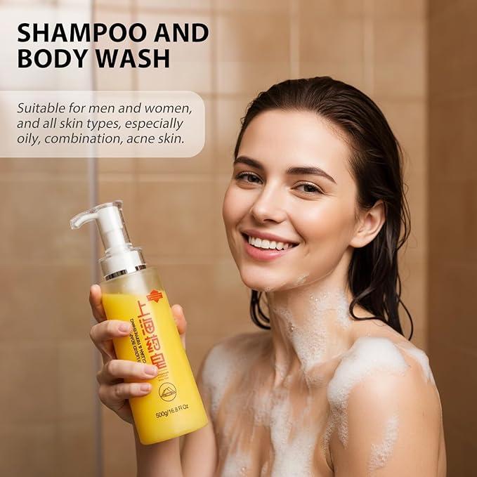 Bee &amp Flower Sulfur Soap Liquid Shampoo &amp Body Wash - Daily Head to Toe Skin Care Product for Men and Women - 16.8 Fl Oz - Pack of 2