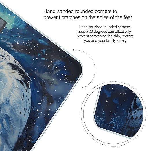 Arctic Owl Digital Bathroom Scale for Body Weight Weighing Scale with Backlit LCD Display High Precision Measurements &amp Measures Weight Up to 180kg