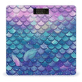 Water Lily Mermaid Scales Scale for Body Weight Anti-Slip Digital Bathroom Scale Sturdy Toughened Glass Weighing Scales High Precision Safe Rounded Corners Smart Scales