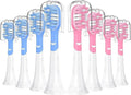 Kids Replacement Toothbrush Heads Compatible with Phillips HX6032/94HX6320HX6340HX6321HX6330HX6331 Compact Toothbrush Heads Replacement Brush Heads for 3-7 Years Old Kids