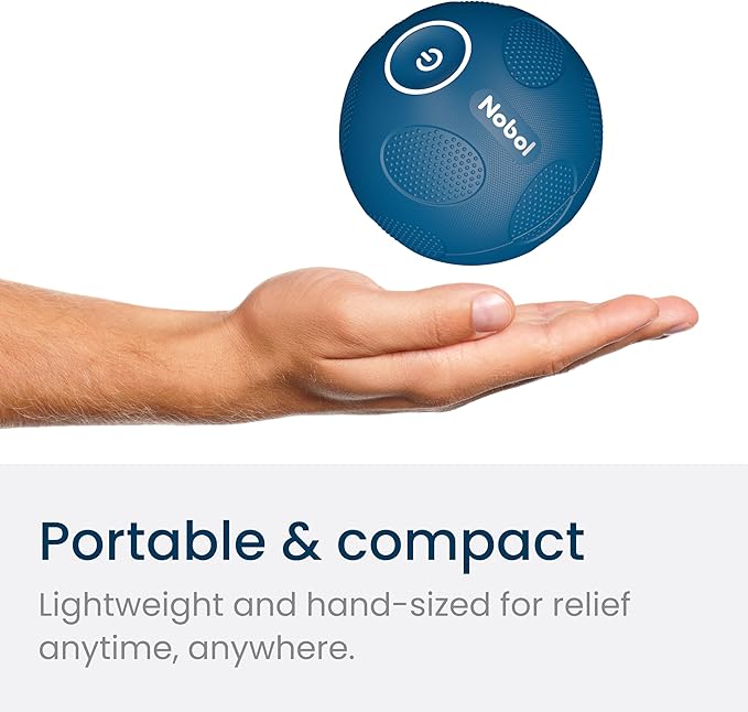 MyoSphere Vibration Massage Ball for Deep Tissue Stimulation Muscle Tension Relief and Stress Reduction | Your Portable Deep Tissue Therapist | Nobol Blue- Limited Edition | 1.5lb