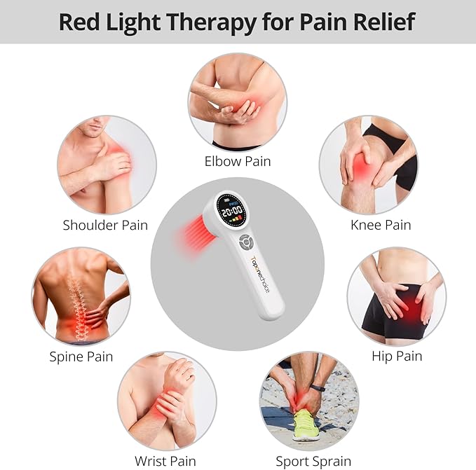 Red Light Therapy Device 4x980nm+4x810nm+16x660nm Near Infrared Light Therapy for Humans Body Pet Dogs Horses Light Therapy Machine for Body Joint Back Knee Muscle Relax Pain Relief