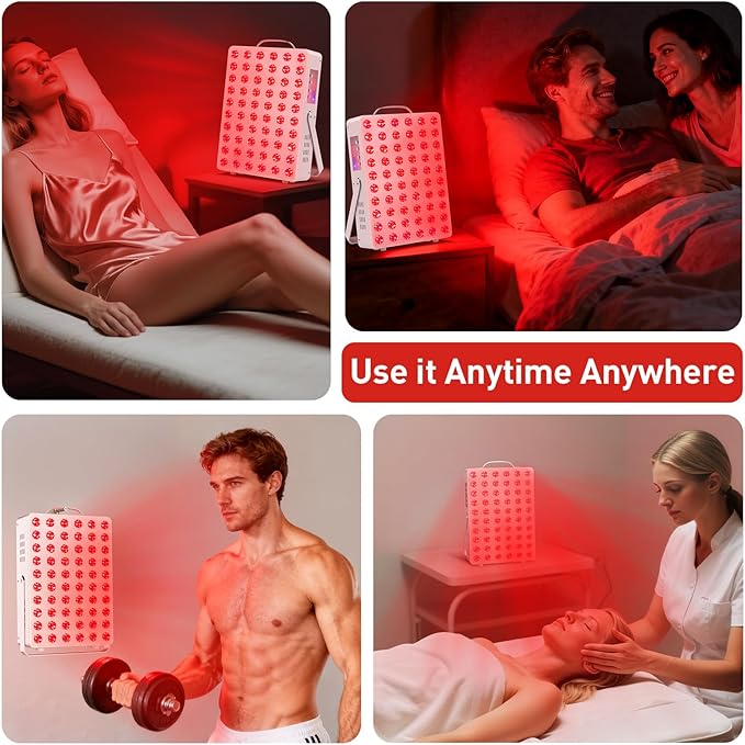 Red Light Therapy for Face Body Infrared Light Therapy for Body 150W with 60 Dual Chip LEDs with 660nm &amp 850nm Near Infrared LED Red Light Therapy Panel at Home 3 Modes Adjustable Brightness and T