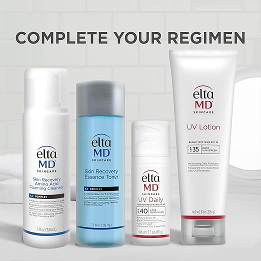 EltaMD UV Daily Face Sunscreen with Transparent Zinc Oxide and Hyaluronic Acid Moisturizes and Protects Great for Dry Combination and Normal Skin