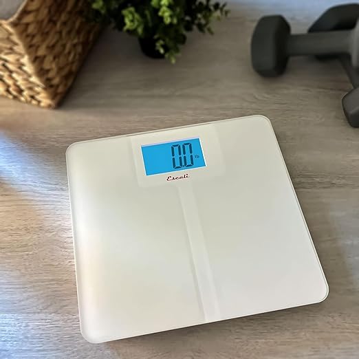 Escali High Capacity Anti-Slip Digital Bathroom Scale for Body Weight with Extra-High 562-lb Capacity Batteries Included