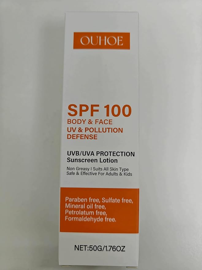 SPF 100 Face &amp Body Sunscreen Broad Spectrum Protection with Antioxidants Oil-Free &amp Non-Greasy Sun Screen Travel Size Sunblock Lightweight Daily Moisturizer for Sensitive Skin Fast Absor