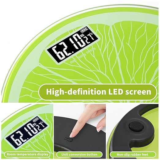 Rechargeable Bathroom Scale – Accurate Digital Weight Scale (±0.1 lb) 400 lbs Capacity Large LED Display No Batteries Step-On Technology for Easy Home Use